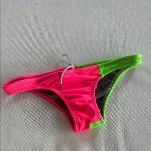 Jolyn Vibrant Pink and Green Bikini Bottom
